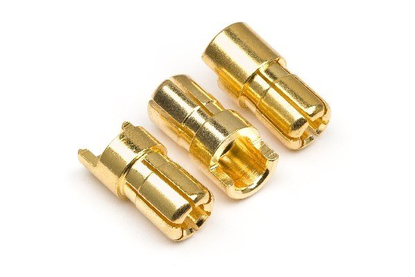 HPI Racing Male Gold Connectors 6mm Diameter 3st