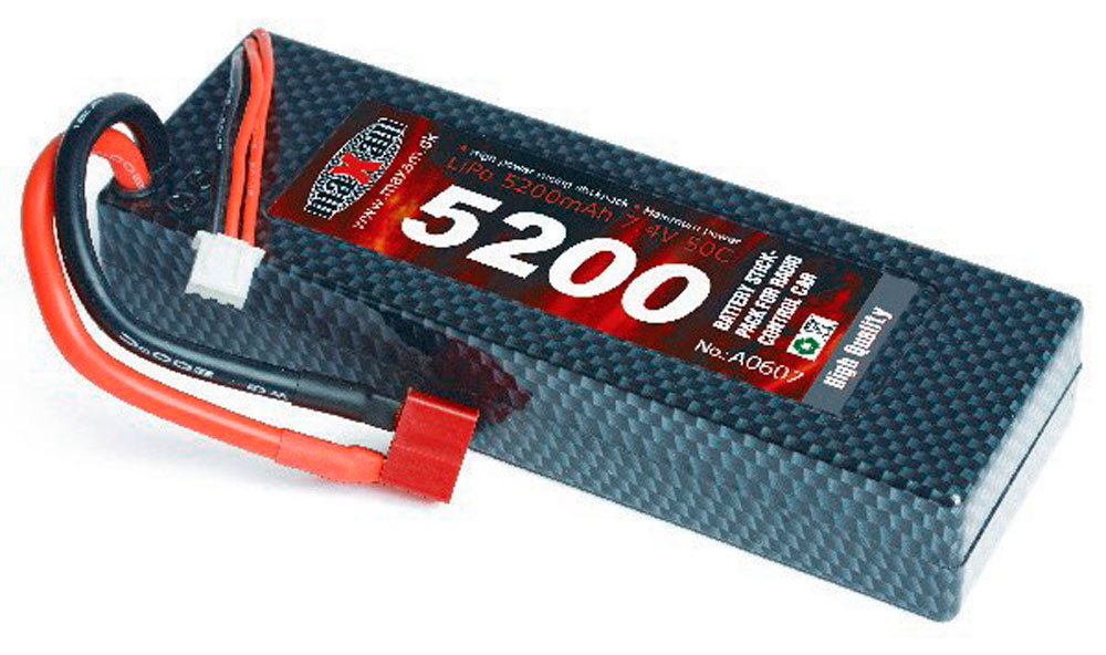 MAXAM Lipo 7,4v 5200mAh 50C T-kontakt (hårt hölje)
