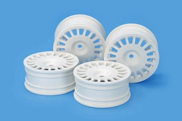 TAMIYA Medium-Narrow Rally Dish Wheels (24mm, +0, White)  54851